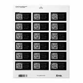 カスタマイズ可能なQRコード ラベル (フルシート)