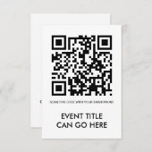 カスタマイズ可能なQRコード 招待状 (正面/裏面)