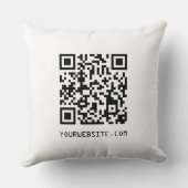 カスタマイズ可能なQRコードWebページリンク クッション (裏面)