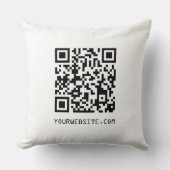 カスタマイズ可能なQRコードWebページリンク クッション (正面)