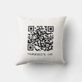 カスタマイズ可能なQRコードWebページリンク クッション (裏面)