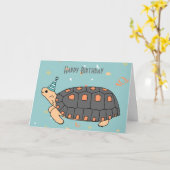 カスタマイズ可能なRedfoot Tootise誕生日カード4 カード (黄色い花)