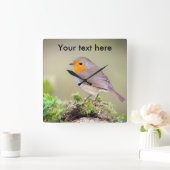 カスタマイズ可能なRobinクロック独自の文字を追加 スクエア壁時計 (ホーム)