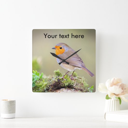 カスタマイズ可能なRobinクロック独自の文字を追加 スクエア壁時計 (ホーム)