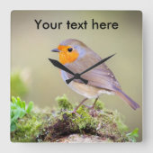 カスタマイズ可能なRobinクロック独自の文字を追加 スクエア壁時計 (正面)