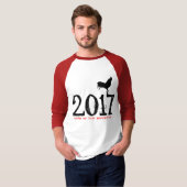 カスタマイズ可能なRooster Year 2017グラフィックティー Tシャツ (正面フル)