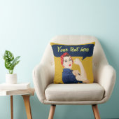 カスタマイズ可能なRosie Riveter クッション (椅子)