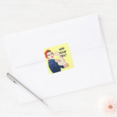 カスタマイズ可能なRosie Riveter スクエアシール (封筒)