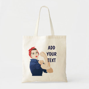 カスタマイズ可能なRosie Riveter トートバッグ
