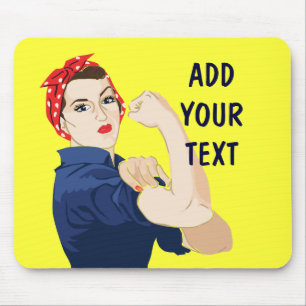 カスタマイズ可能なRosie Riveter マウスパッド