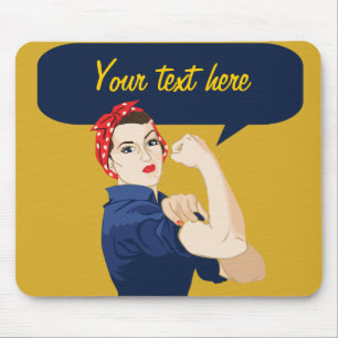 カスタマイズ可能なRosie Riveter マウスパッド