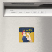 カスタマイズ可能なRosie Riveter マグネット (インサイチュ (食洗機))