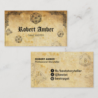 カスタマイズ可能なRPGサイコロGM名刺 名刺