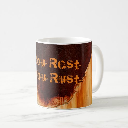 カスタマイズ可能なRust Artカッコいいおもしろいユニーク コーヒーマグカップ (正面右)