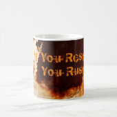 カスタマイズ可能なRust Artカッコいいおもしろいユニーク コーヒーマグカップ (中央)