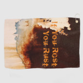 カスタマイズ可能なRust Artカッコいいおもしろいユニーク ゴルフタオル (横)