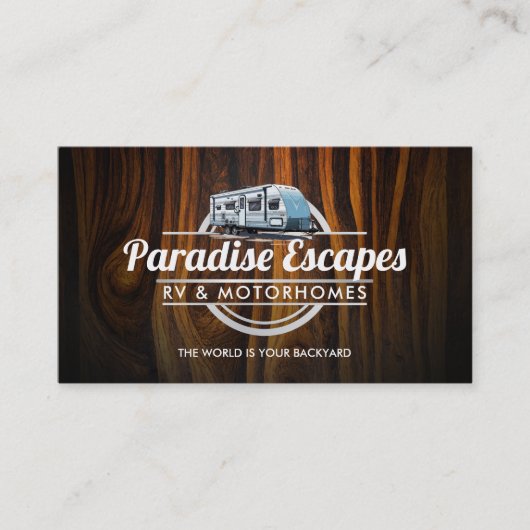 カスタマイズ可能なRVモーターホームキャンパーの名刺 名刺 (正面)