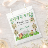 カスタマイズ可能なSafari誕生日パーティー フェイバーバッグ (クリップ留めされた状態)