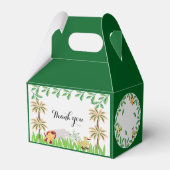 カスタマイズ可能なSafari誕生日パーティー フェイバーボックス (裏面サイド)