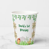 カスタマイズ可能なSafari誕生日パーティー 紙コップ (裏面)