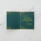 カスタマイズ可能なSamoyed金ゴールドクリスマスグリーティングカード カード (内部)