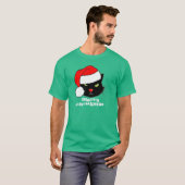 カスタマイズ可能なSanta Hat Cat Tシャツ (正面フル)