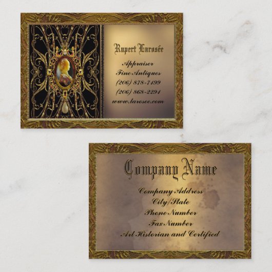 カスタマイズ可能なSarashireの黒檀 名刺 (正面/裏面)