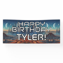 カスタマイズ可能なSci-Fiをテーマにしたハッピーバースデー（nam付き）