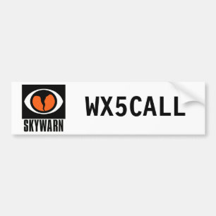 カスタマイズ可能なSKYWARNの呼出符号のバンパーステッカー バンパーステッカー