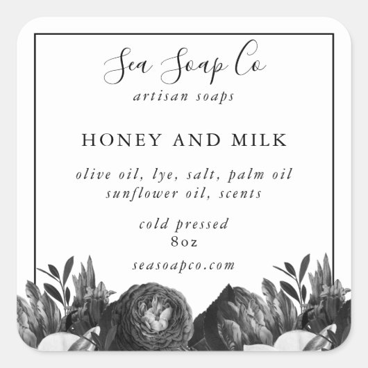 カスタマイズ可能なSoapスタンプ スクエアシール (正面)