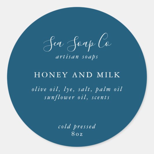 カスタマイズ可能なSoapスタンプ ラウンドシール (正面)