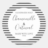 カスタマイズ可能なSoapラベルパターモダンン ラウンドシール (正面)