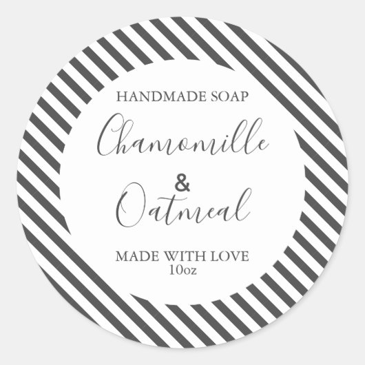カスタマイズ可能なSoapラベルパターモダンン ラウンドシール (正面)