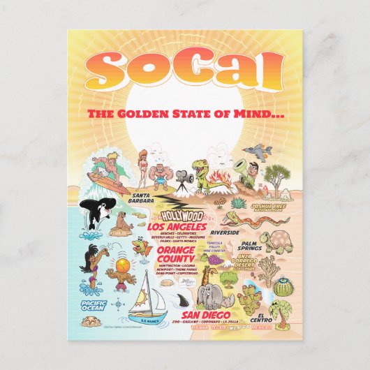 カスタマイズ可能なSoCalポストカード ポストカード (正面)