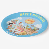 カスタマイズ可能なSoCal誕生日プレート ペーパープレート (アングル)