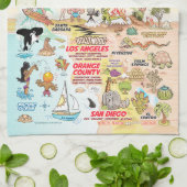 カスタマイズ可能なSoCal キッチンタオル (折り畳み)