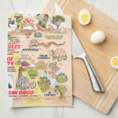 カスタマイズ可能なSoCal キッチンタオル (四つ折り)