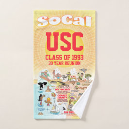 カスタマイズ可能なSoCal ハンドタオル