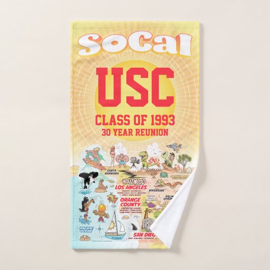カスタマイズ可能なSoCal ハンドタオル (ハンドタオル)