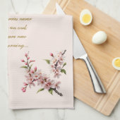 カスタマイズ可能なSparrow Bible Verse赤面Pink 2 キッチンタオル (四つ折り)