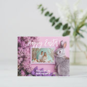 🐰🥚🌸カスタマイズ可能なSpringtime Bunny挨拶 シーズンポストカード (スタンド正面)