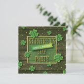 カスタマイズ可能なSt. Patrick'd Dayパーティの招待状 シーズンカード (スタンド正面)
