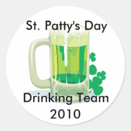 カスタマイズ可能なSt. Patricks飲みチームシール ラウンドシール
