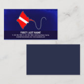 カスタマイズ可能なStingrayダイブフラグ名刺 名刺 (正面/裏面)