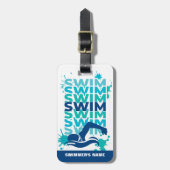 カスタマイズ可能なSWIMアスリートのバッグラベル ラゲッジタグ (正面縦)