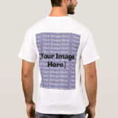 カスタマイズ可能なTシャツのポケットと垂直背面 Tシャツ (裏面)