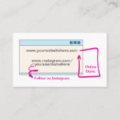 カスタマイズ可能なTシャツ販売業者ショップ名刺 名刺 (裏面)