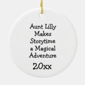 カスタマイズ可能なTall Hat セラミックオーナメント (裏面)