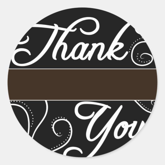 カスタマイズ可能なThank Youスタンプ ラウンドシール (正面)