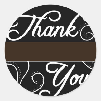 カスタマイズ可能なThank Youスタンプ ラウンドシール